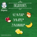 GERBER ORGANIC PEAR APPLE BANANA 90 GM 