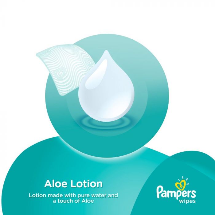 PAMPERS ALOE FRESH WIPES 64