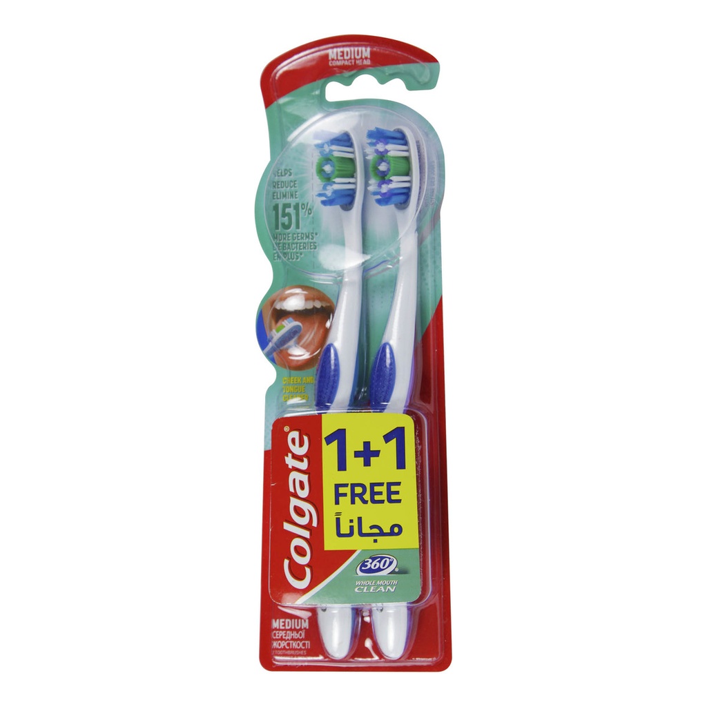 COLGATE 360 T / B MEDIUM 1+1 FREE