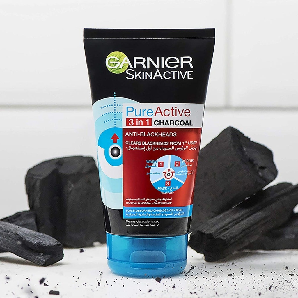 GARNIER 3X1 ANTI BLACKHEAD CHARCOAL 150 ML