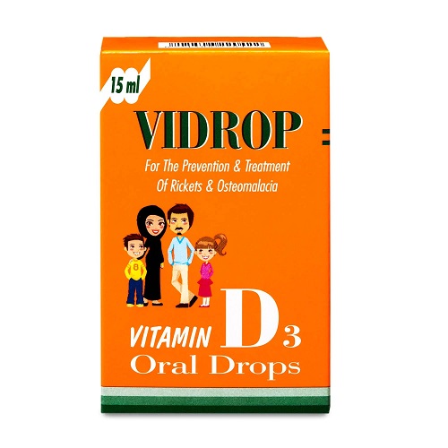 Vidrop Dietary Supplement For the Prevention & Treatment of Rickets and Osteoporosis 15 ML