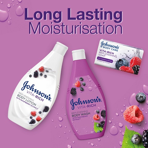 JOHNSON REPLENISHING BODY WASH WITH RASPBERRY 250M