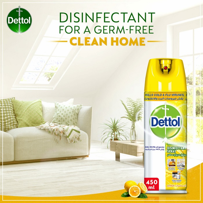 DETTOL DISINFECTANT CITRUS SPRAY 450 ML