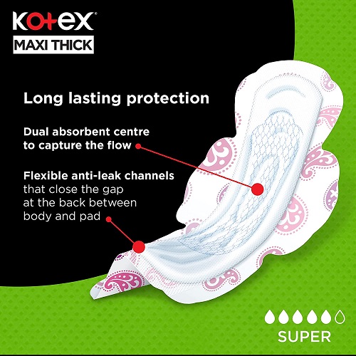 KOTEX MAXI SUPER +WINGS 50 PAD 4 X 50 COCO