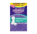 Always Sanitary Napkin Daily Normal Flexible Comfort 40 Pieces