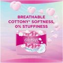 Always Sanitary Napkin Natural Cotton Feel Soothing Cream Large With Wings 10 Pieces