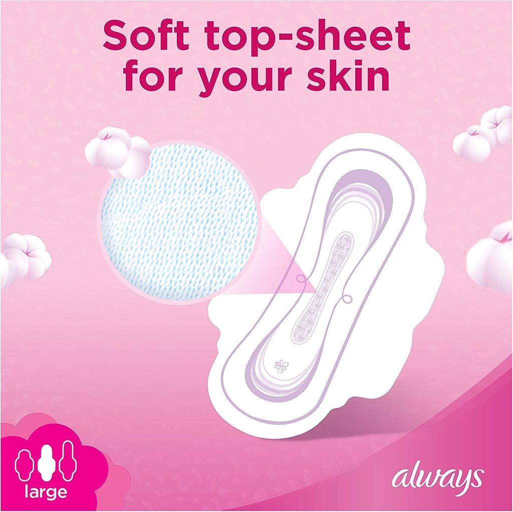 Always Sanitary Napkin Ultra Thin Cotton Feel Long 8 Pieces