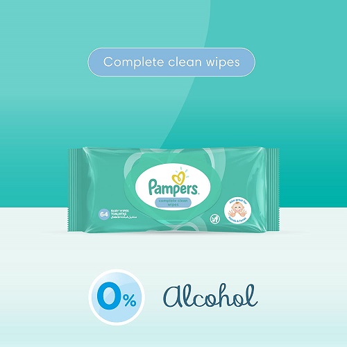 PAMPERS COMPLETE CLEAN 4 + 2 FREE 64 WIP