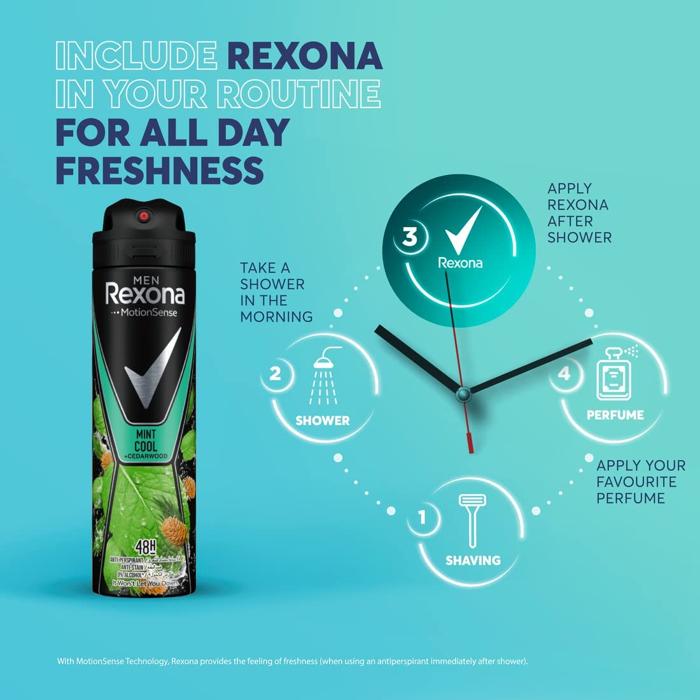 REXONA MINT COOL+CEDARWOOD MEN SPRAY 150 ML