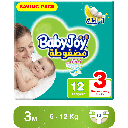 Baby Joy Diapers Compressed Diamond Pad Medium #3 12 Pieces