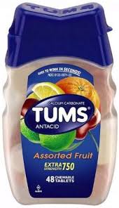 TUMS EXTRA STRENGTH 750 ASSORTED FRUIT 48 TAB