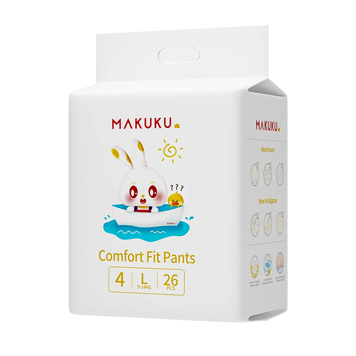 MAKUKU COMFORT FIT PANTS NO-4 L (9-14 KG) 26 DIAPERS 8949 1 Pack