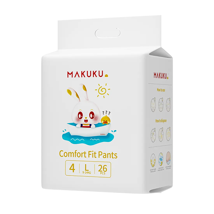 MAKUKU COMFORT FIT PANTS NO-4 L (9-14 KG) 26 DIAPERS 8949