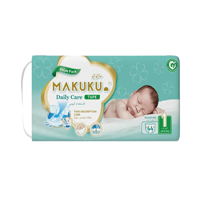 MAKUKU DAILY CARE NO 1 NB (5KG) 44 DIAPER 0203