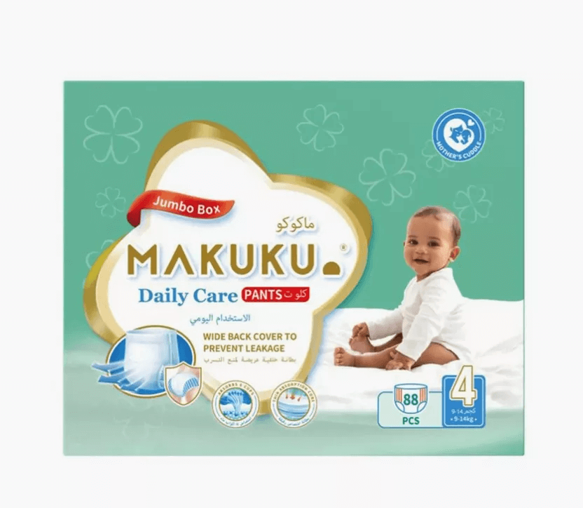 MAKUKU DAILY CARE PANTS NO 4 L (9-14KG)88 BOX 0494