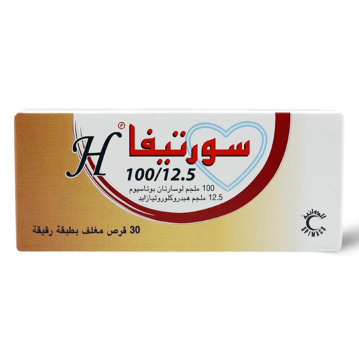 SORTIVA H 100 / 12.5 MG 30 TAB
