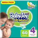 Baby Joy Diapers Compressed Diamond Pad Large #4 60 Diaper   1 Pack