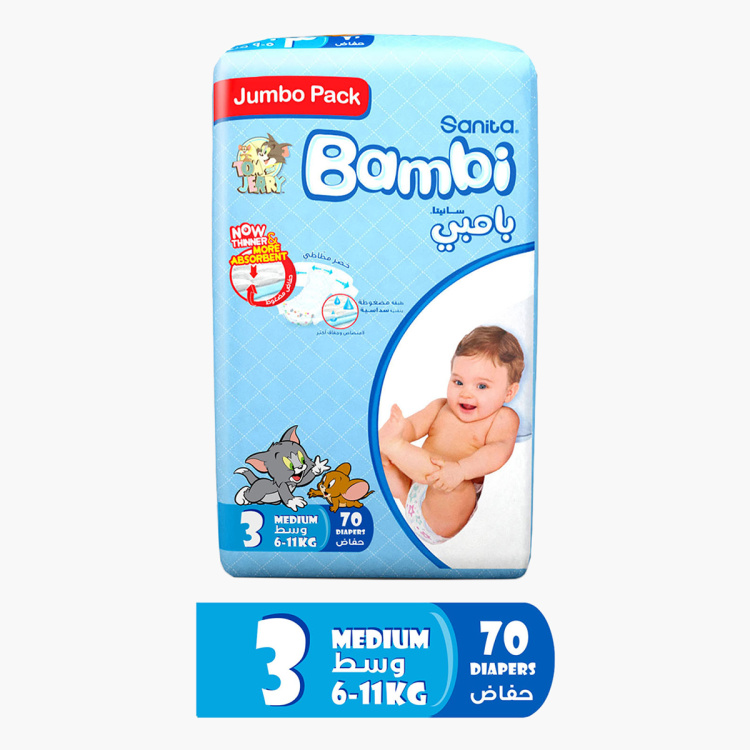 Bambi Diapers #3 70 Diaper  1 Pack