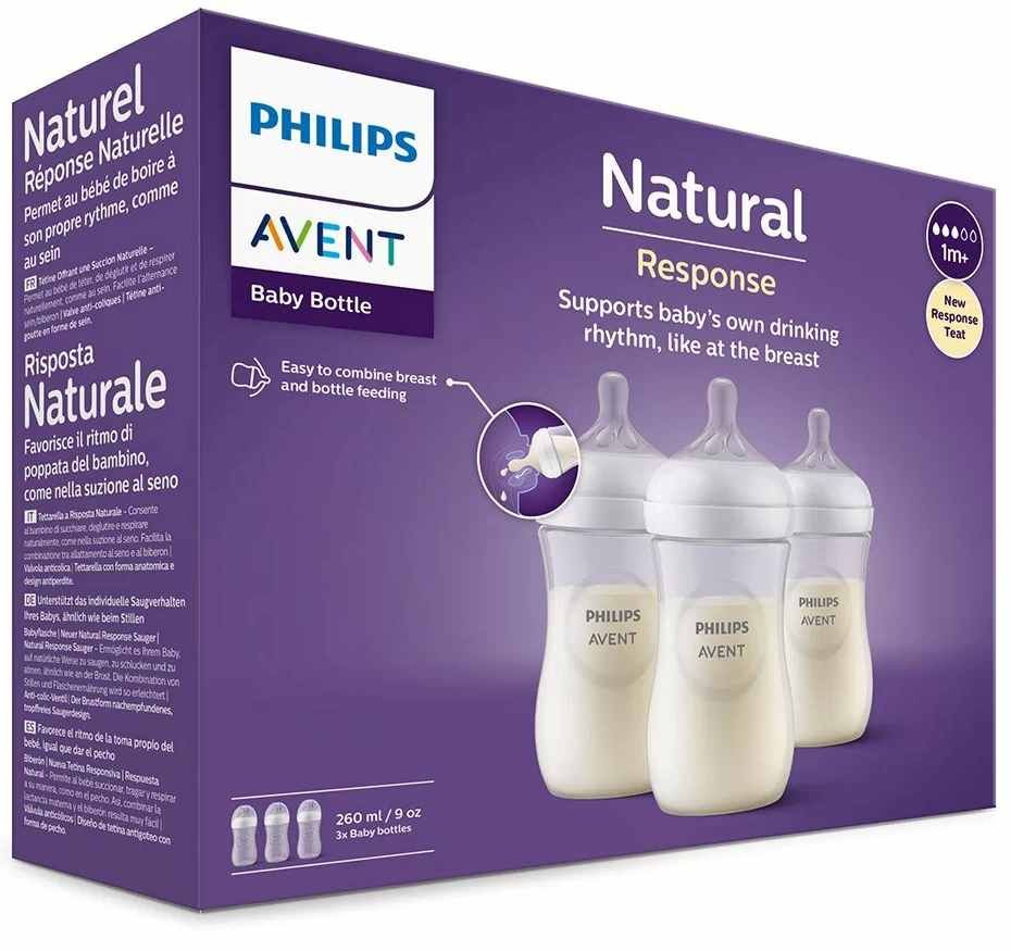 Philips Avent Natural 3.0 FEED NB GIFT SET W/ 4 BOTT(807/00) SCD838/11