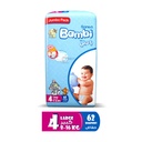 Bambi Diapers Jumbo Pack #4 62 Diaper  1 Pack