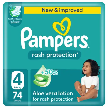 PAMPERS NO4+ LARGE 9-20 KG 2 X 74(70)