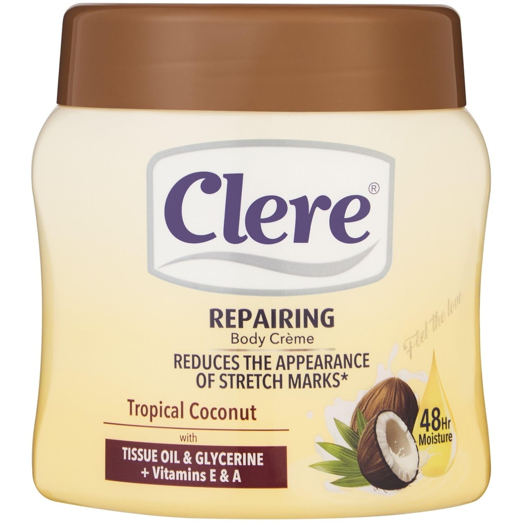 CLERE BODY CREAM TROPICAL COCONUT 500ML