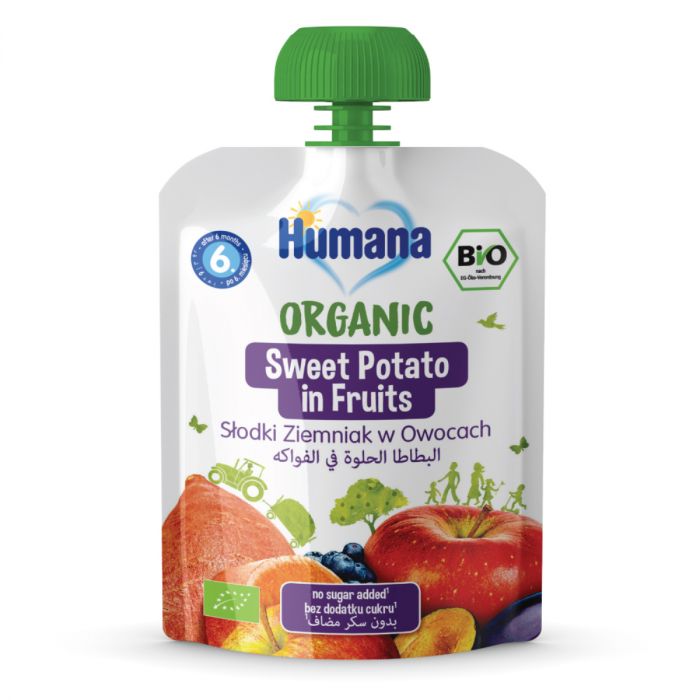 HUMANA ORGANIC SWEET POTATO IN FRUITS 90 GM