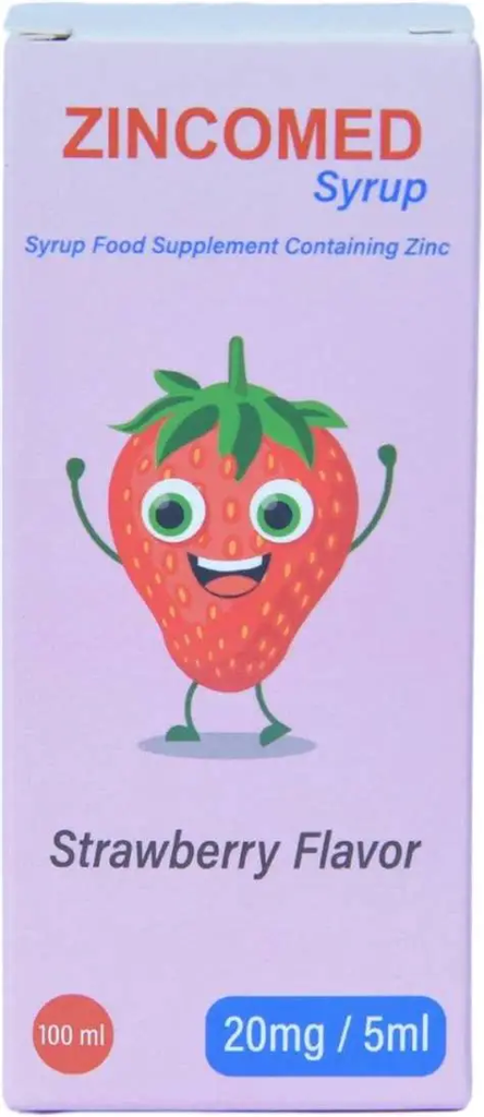ZINCOMED SYRUP STRAWBERRY 20MG/5ML 100ML