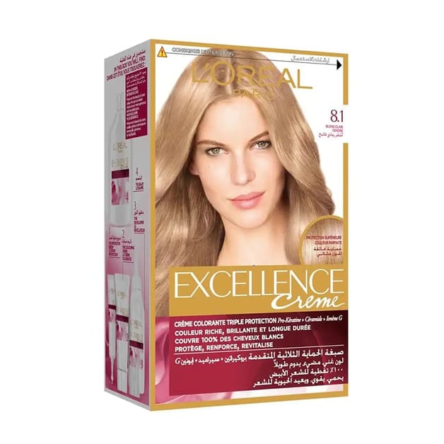LOREAL EXCELLENCE H/C ASH LIGHT BLONDE 8.1