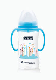 OPTIMAL WIDE NECK FEED BOTTLE H OPB 1031 BLUE 300 ML