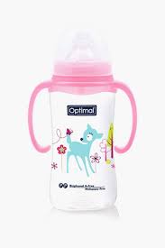 OPTIMAL WIDE NECK FEED BOTTLE H OPB 1031 PINK 300 ML