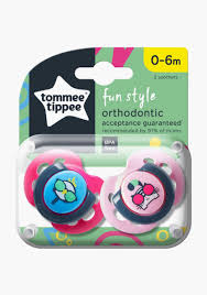 TOMMEE FUN STYLE SOOTHERS 0 - 6M 2PCS