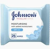 JOHNSON MOISTURISING FACIAL CLEANSING 25 WIPS