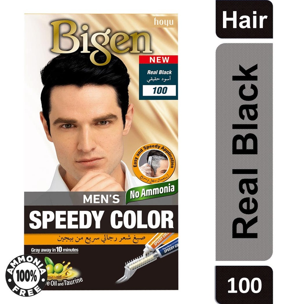 BIGEN MEN,S SPEEDY COLOR REAL BLACK 100