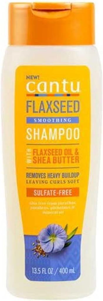 CANTU FLAXSEED SMOOTHING SHAMPOO WITH FLAXSEED OIL & SHEA BUTTER 400 ML