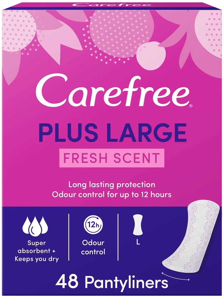 CARE FREE PLUS LARG FRESH 48