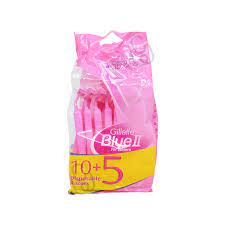 GILLETTE BLU FOR WOMEN RAZOR 10 + 5 FREE