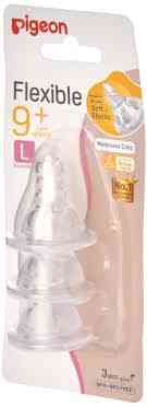 PIGEON PERISTALTIC NIPPLE (L) 3PCS/CARD 17345