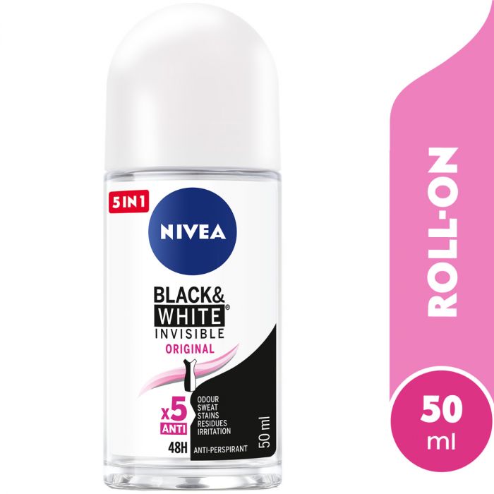 NIVEA INVISIBLE FOR BLACK WHITE CLEAN WOMEN ROLL 5
