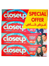 CLOSE UP TP RED HOT 4 X 75 ML SPECIAL OFFER