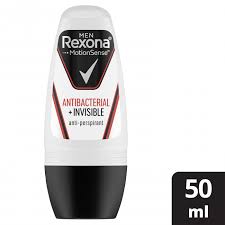 REXONA ANTIBACTERI + INVISIBL MEN DEO ROLL 50ML