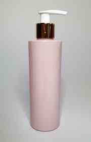 عبوة بلاستيك غطاء وردي