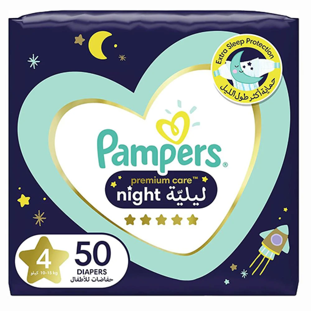 PAMPERS PREMIUM NO 4 NIGHT 2 X 50
