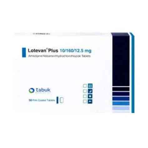 LOTEVAN PLUS 10/160/12.5 MG 30 TAB