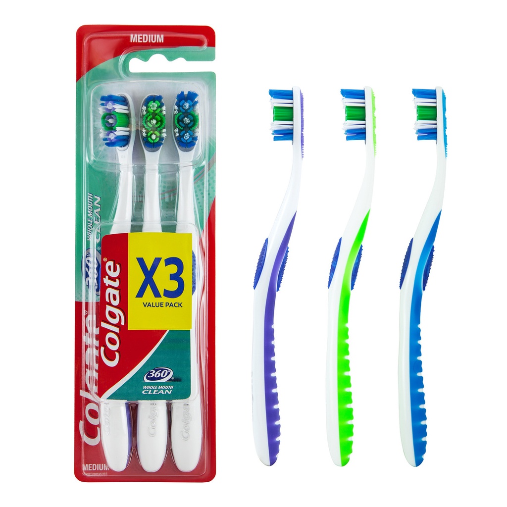 COLGATE 360 TB CLEAN MED 2 +1 FREE 9808