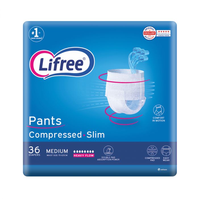 LIFREE PANTS COTTON TOUCH MEDIUM 2 X 36 1 Pack
