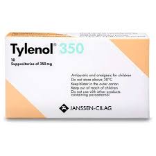TYLENOL 350 MG 10 SUPP