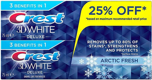 CREAST 3D DELUXE ARTIC FRESH 75 MLTWIN PACK OFFER 