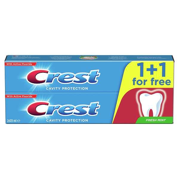 CREST FRESH MINT TP  TWIN PACK 125 ML 