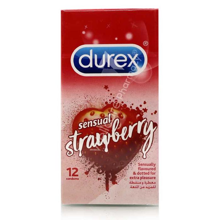 DUREX SENSUAL STRAWBERRY CONDOM 12 PEC